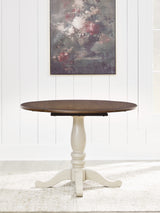 Round DRM Drop Leaf Table