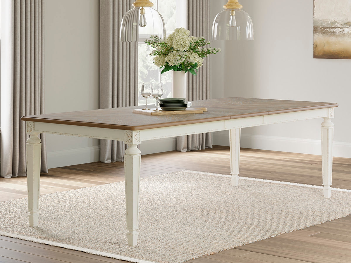 Lakeland Furniture Outlet - Ashley Furniture - Realyn Dining Room - RECT Dining Room EXT Table / Chipped White - D743-45