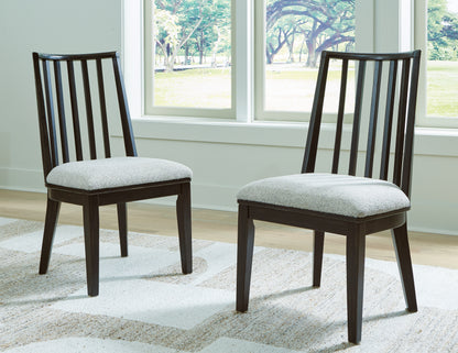 Lakeland Furniture Outlet - Ashley Furniture - Galliden Dining Room - Dining Chair (Set of 2) / Black/Brown - D841-01X2