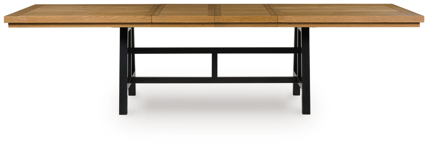 Lakeland Furniture Outlet - Ashley Furniture - Galliden Dining Room - RECT Dining Room EXT Table / Black/Brown - D841-55