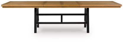 Lakeland Furniture Outlet - Ashley Furniture - Galliden Dining Room - RECT Dining Room EXT Table / Black/Brown - D841-55