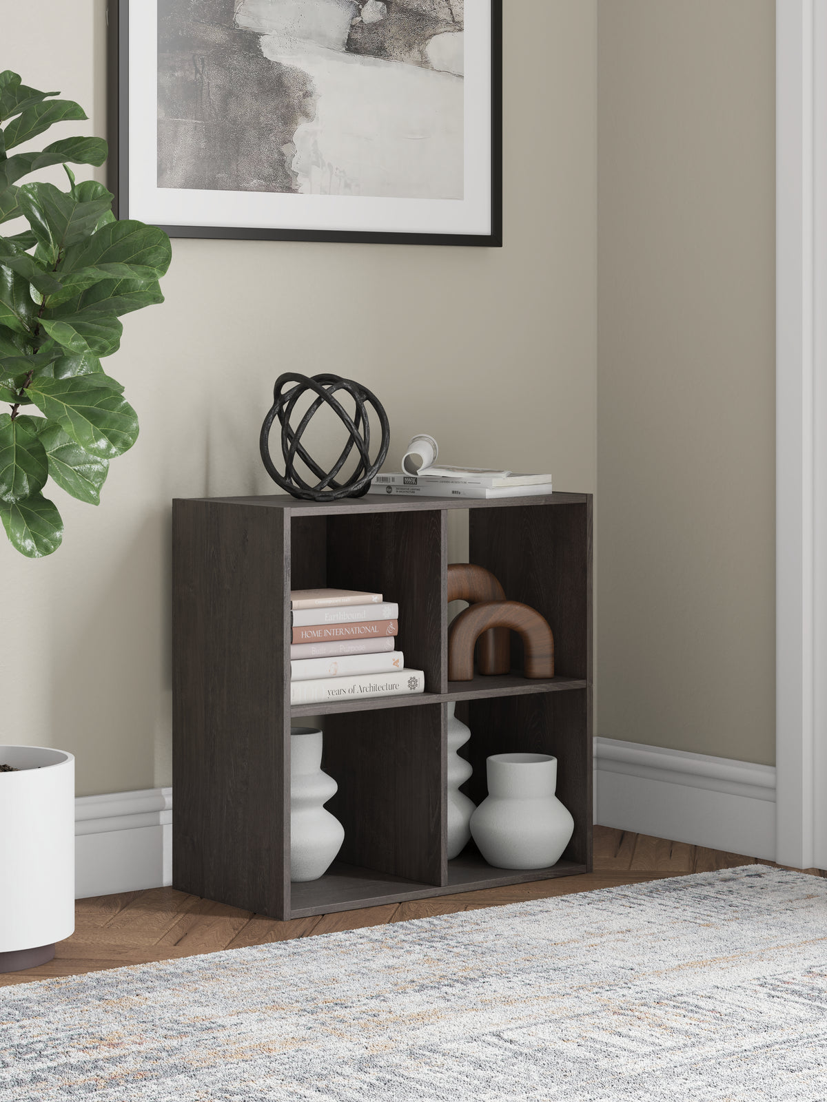 Lakeland Furniture Outlet - Ashley Furniture - Piperton Four Cube Organizer - Four Cube Organizer / Charcoal - EA5514-2X2