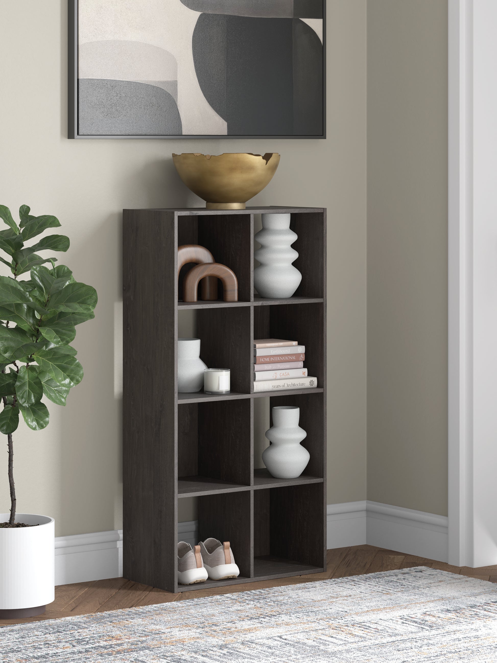 Lakeland Furniture Outlet - Ashley Furniture - Piperton Eight Cube Organizer - Eight Cube Organizer / Charcoal - EA5514-4X2