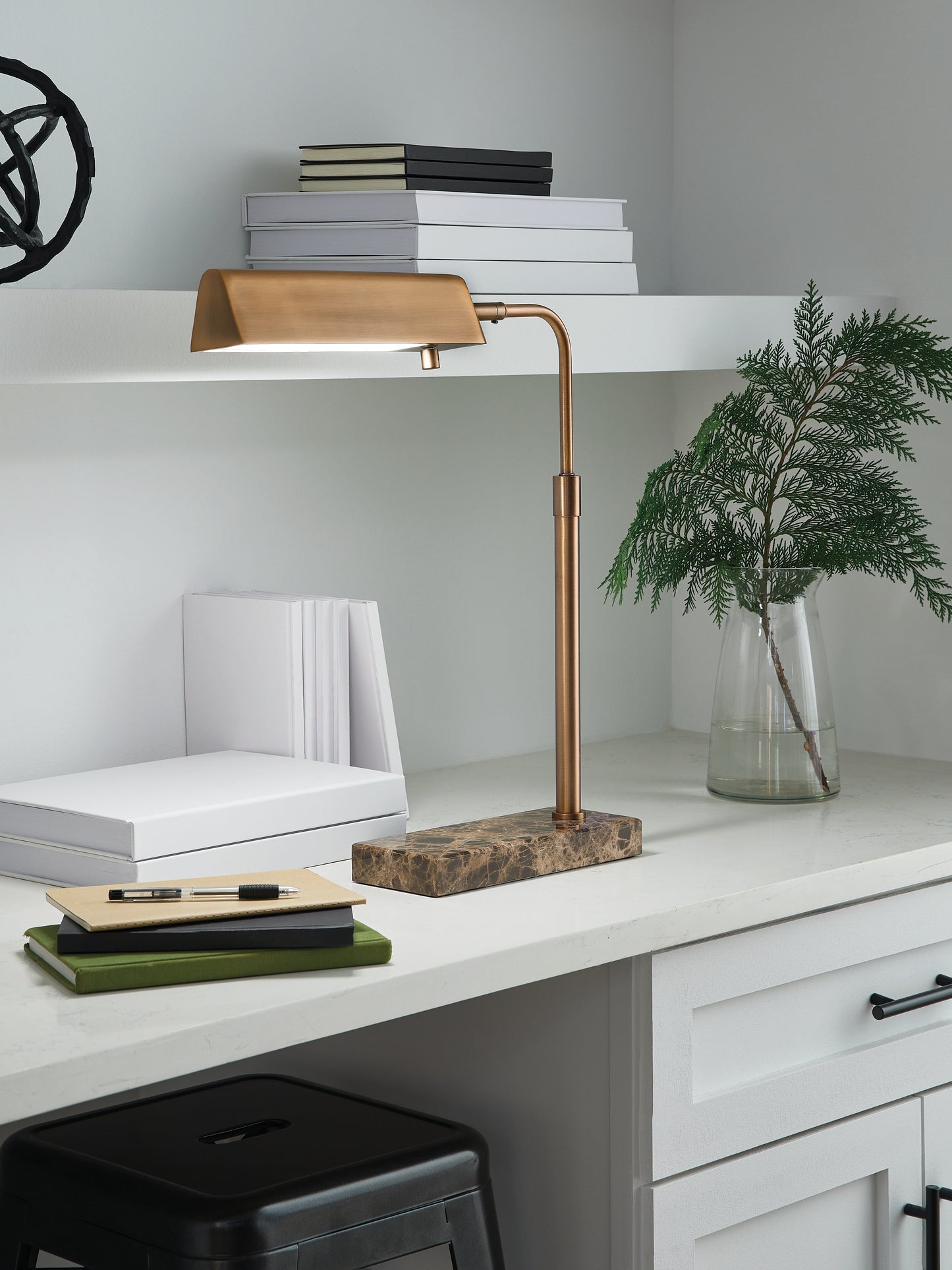 Lakeland Furniture Outlet - Ashley Furniture - Yafe Lighting - Metal Desk Lamp (1/CN) / Bronze Finish - L734412