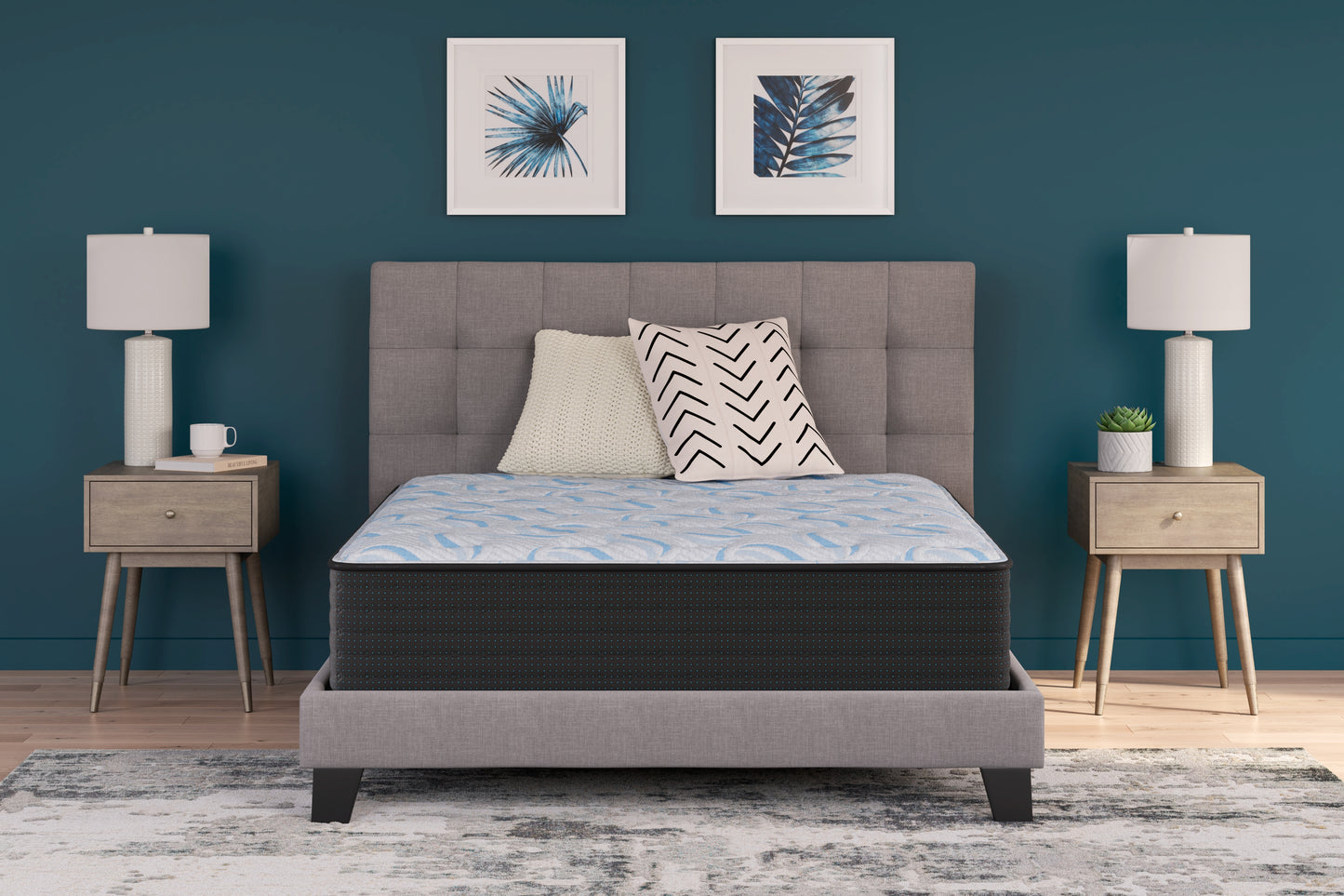 Lakeland Furniture Outlet - Ashley Furniture - Elite Springs Firm Mattresses - Twin / Gray/Blue - M40511