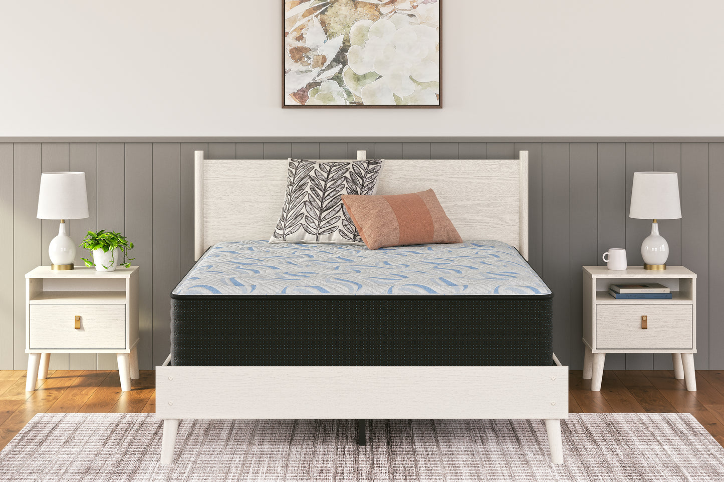 Lakeland Furniture Outlet - Ashley Furniture - Elite Springs Plush Mattresses - Queen / Gray/Blue - M40631