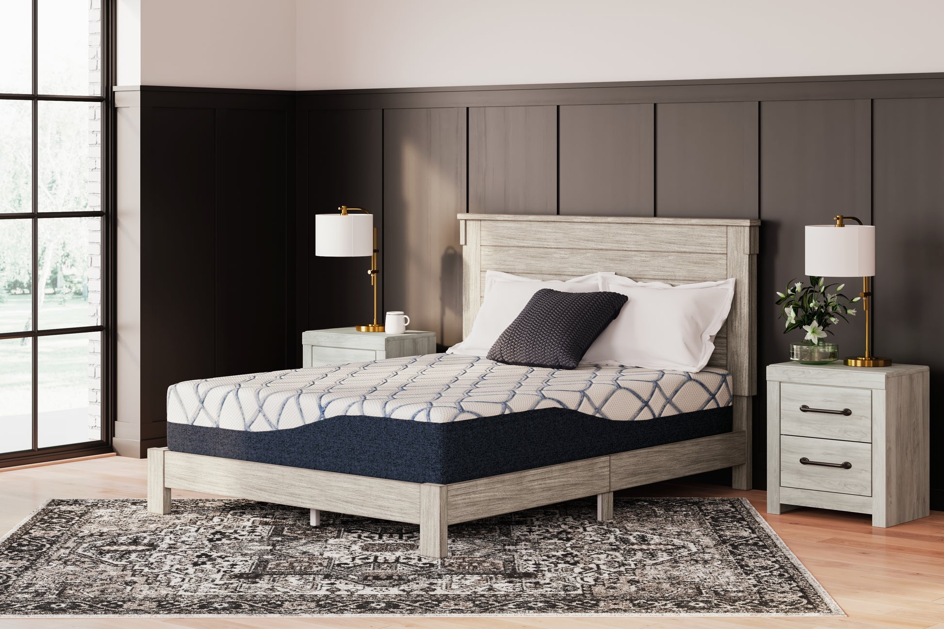 Lakeland Furniture Outlet - Ashley Furniture - 12 Inch Chime Elite 2.0 Mattresses - Full / White/Blue - M42621