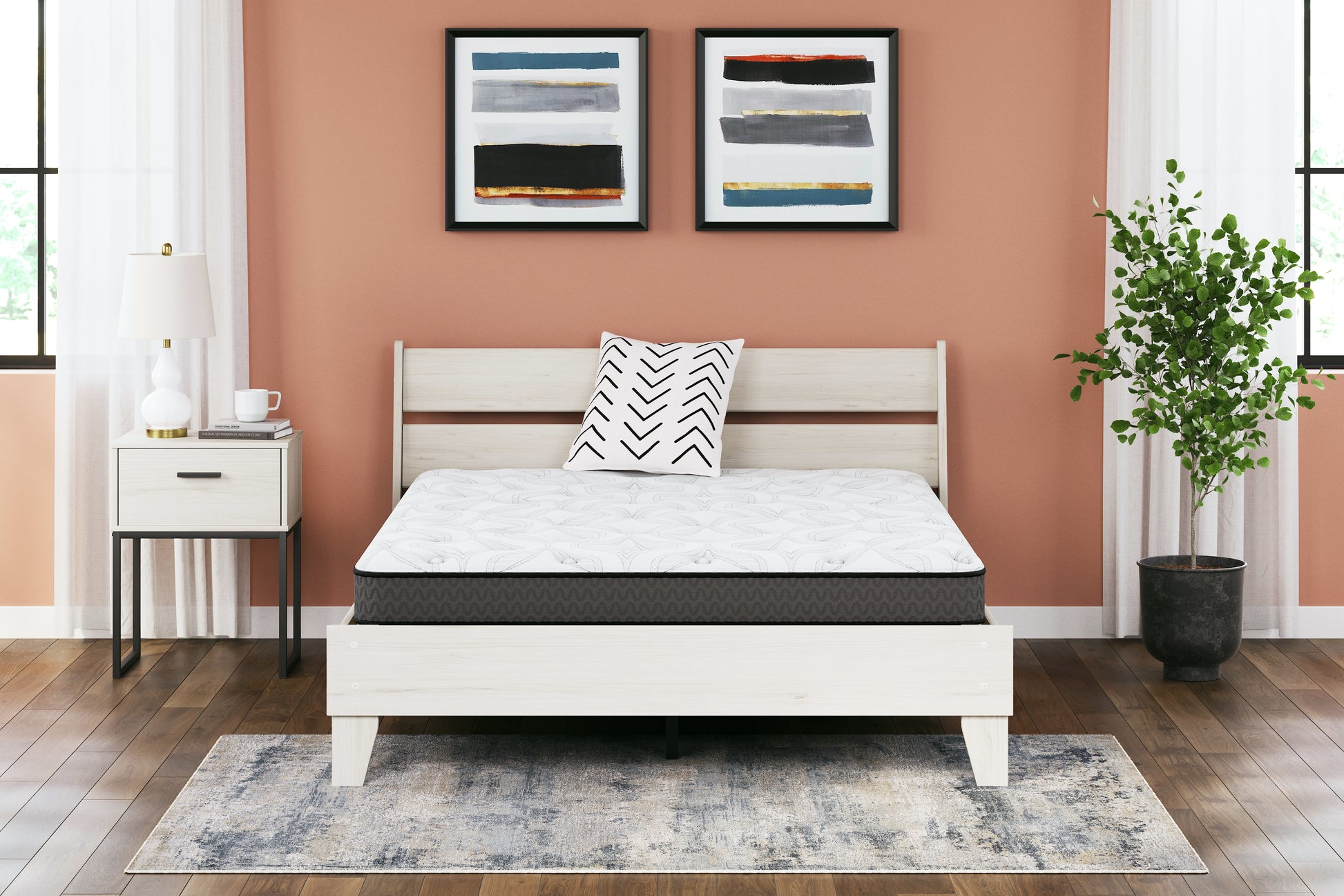 Lakeland Furniture Outlet - Ashley Furniture - 8 Inch Bonnell Hybrid Mattresses - Full / White - M58721