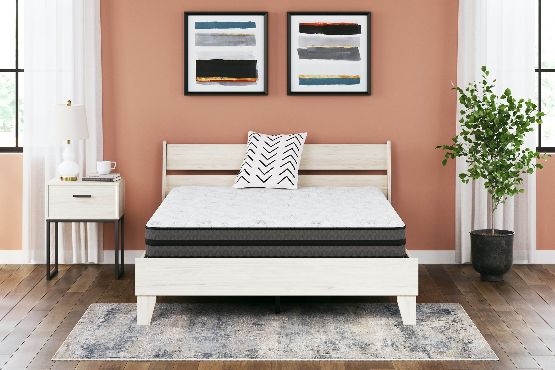 Lakeland Furniture Outlet - Ashley Furniture - 10 Inch Pocketed Hybrid Mattresses - King / White - M58941