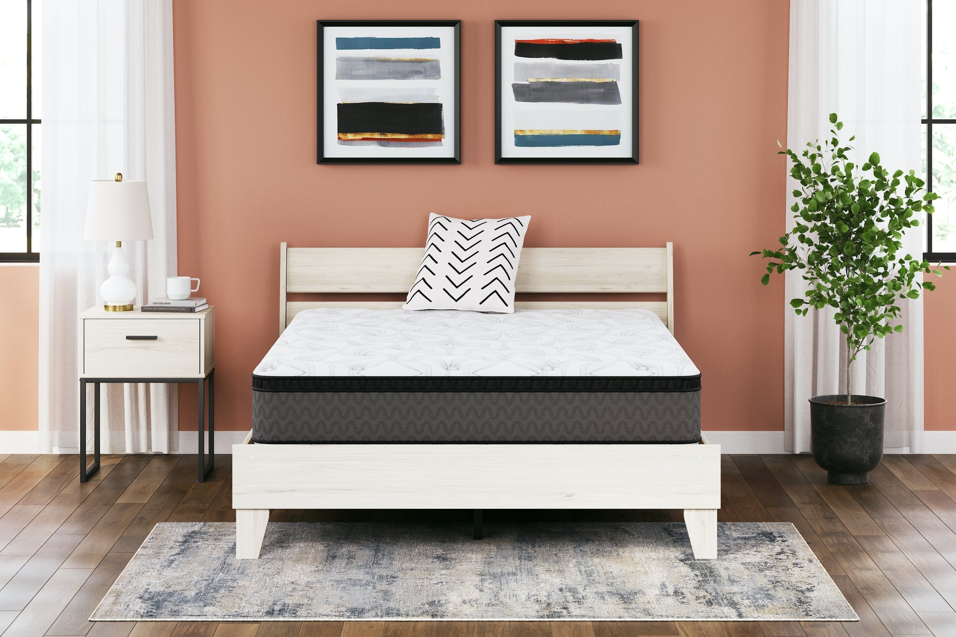 Lakeland Furniture Outlet - Ashley Furniture - 12 Inch Pocketed Hybrid Mattresses - Queen / White - M59031