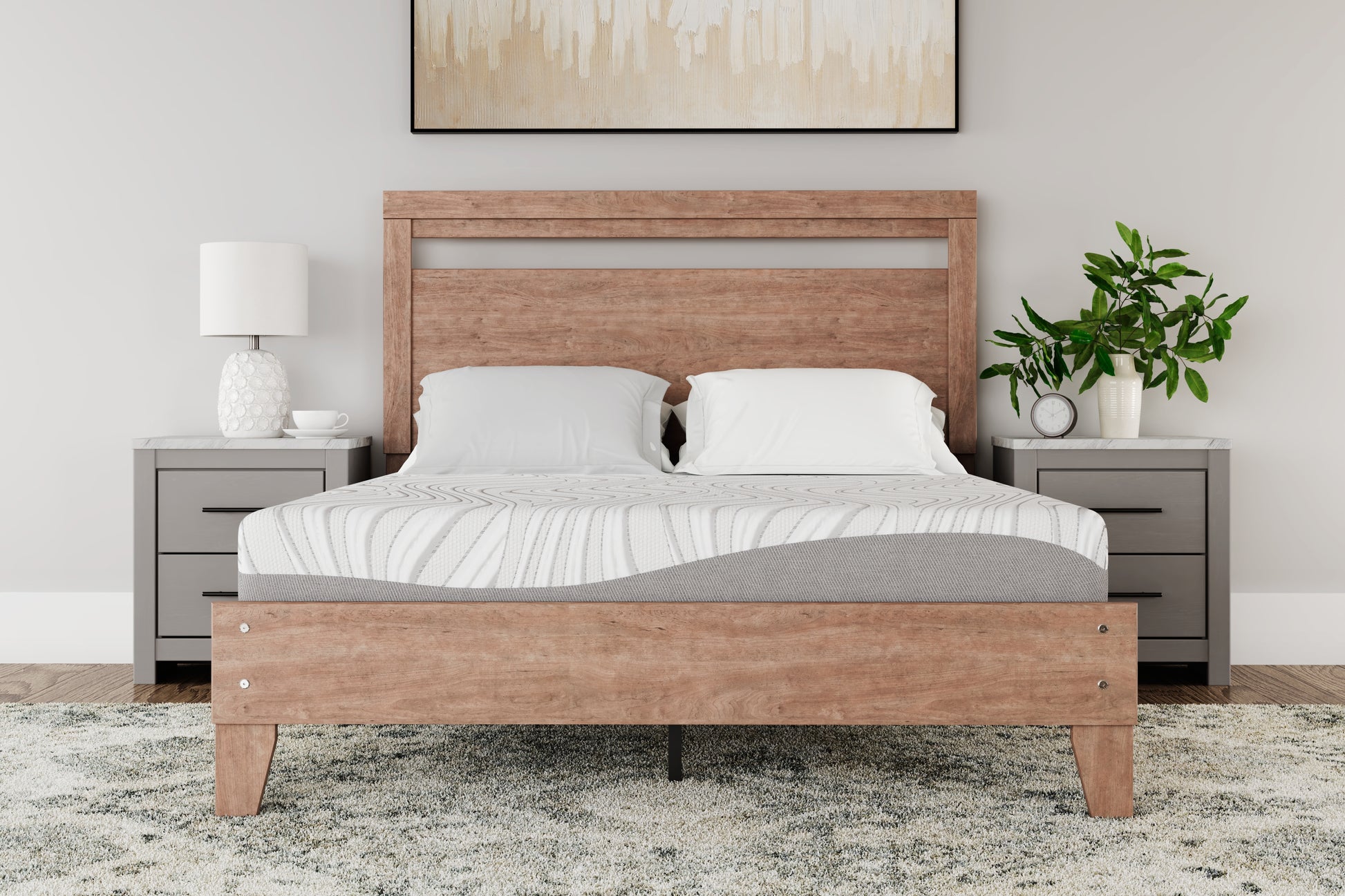 Lakeland Furniture Outlet - Ashley Furniture - 8 Inch Memory Foam Mattresses - California King / White - M59151