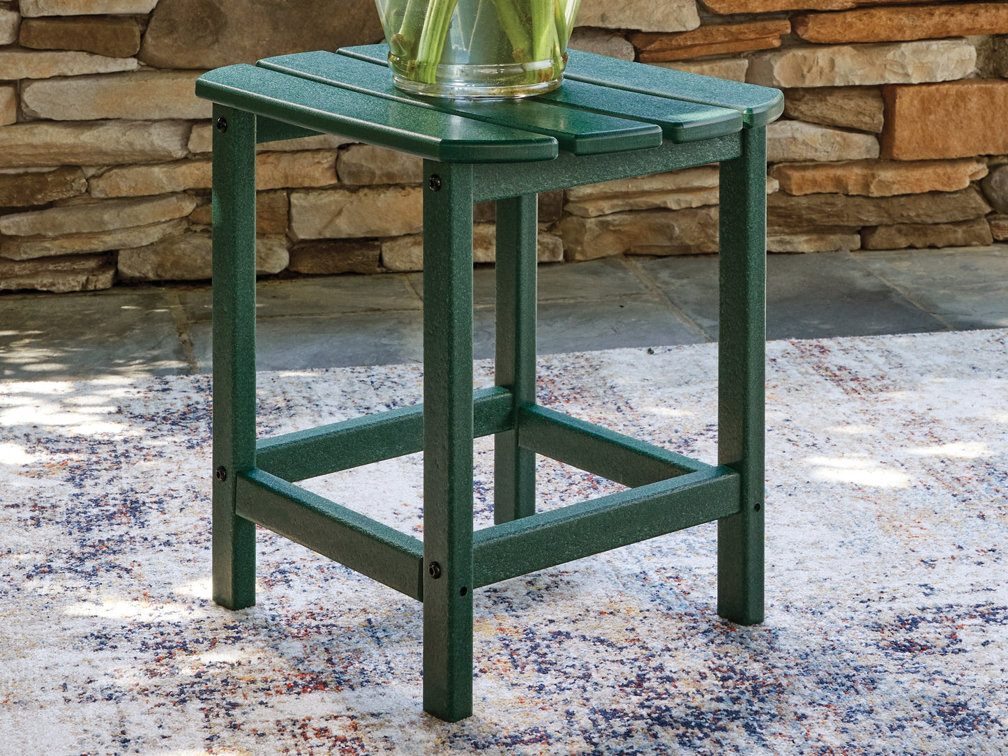 Lakeland Furniture Outlet - Ashley Furniture - Sundown Shores Outdoor - Rectangular End Table / Green - PCP007-703