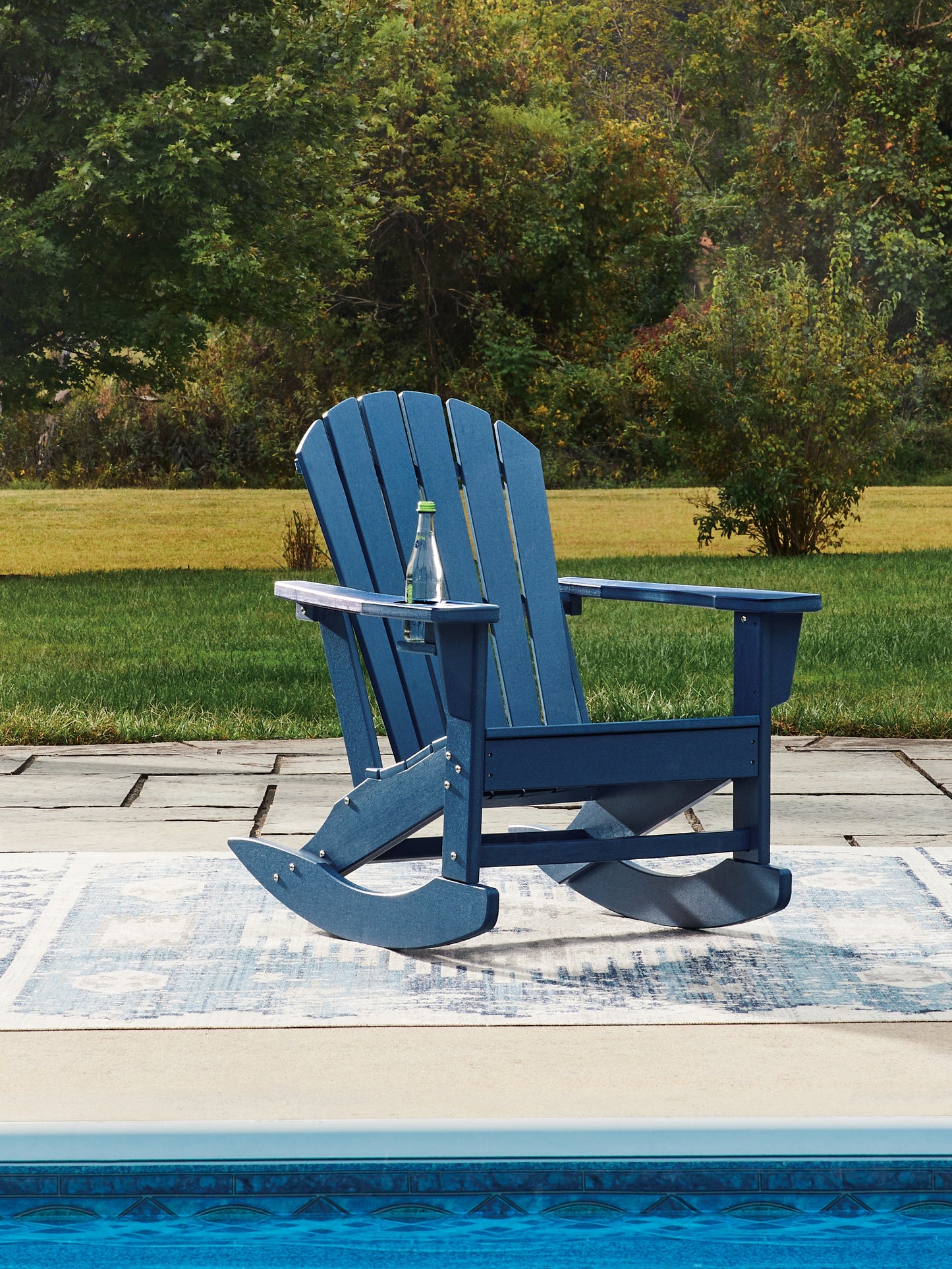 Lakeland Furniture Outlet - Ashley Furniture - Sundown Shores Outdoor - Rocking Chair / Blue - PCP019-827