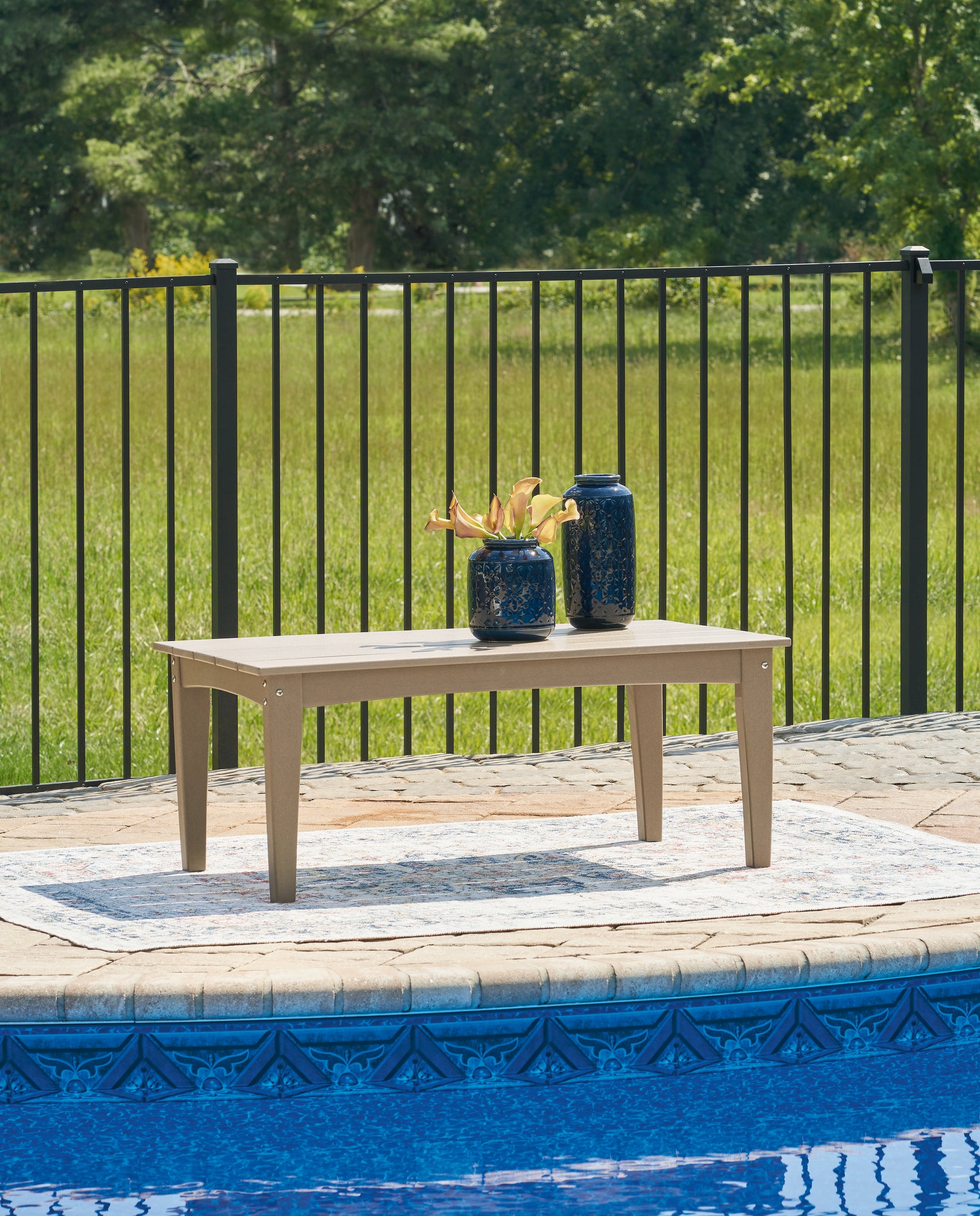 Lakeland Furniture Outlet - Ashley Furniture - Hyland Wave Outdoor - Rectangular Cocktail Table / Driftwood - P114-701