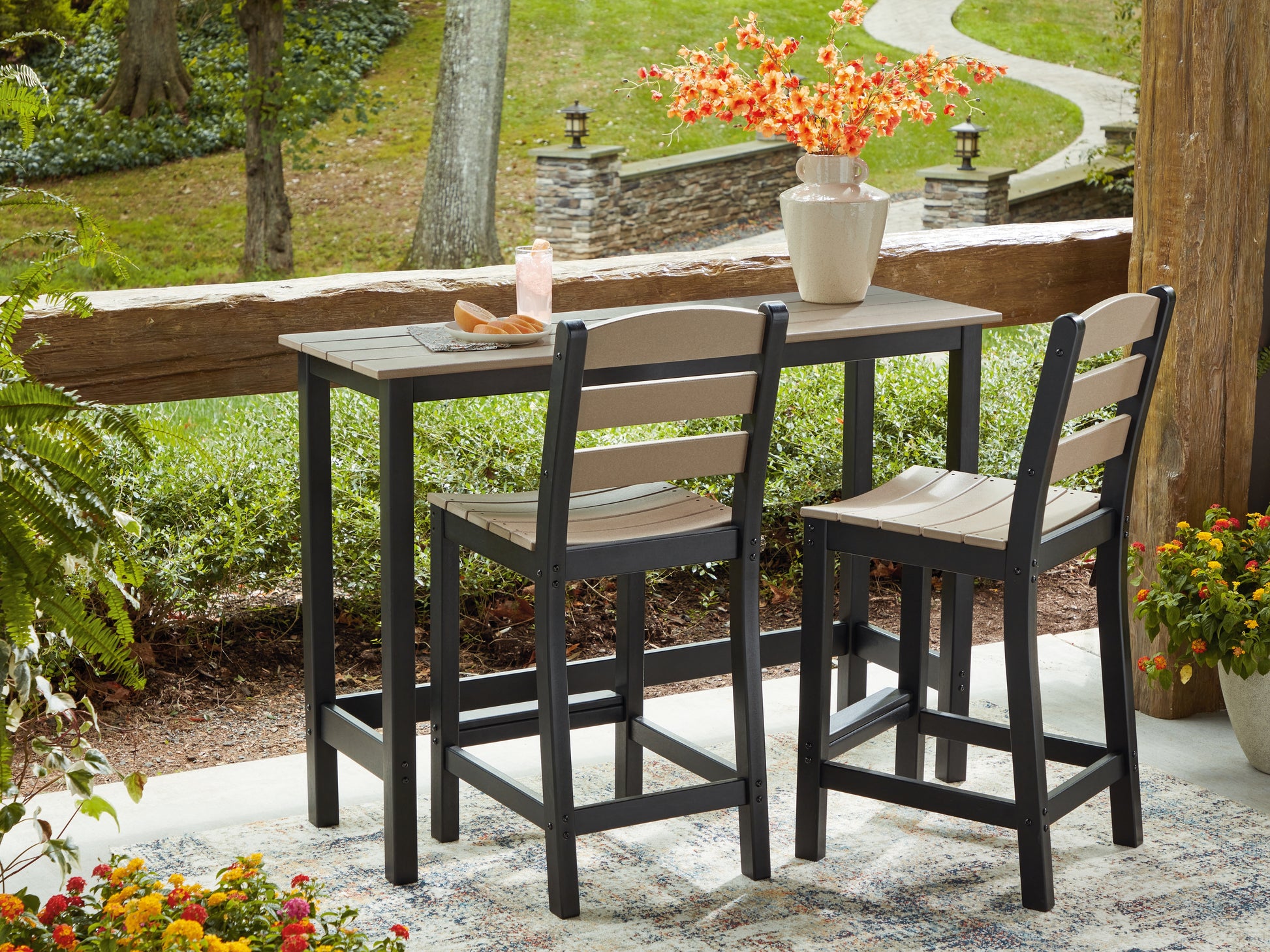 Lakeland Furniture Outlet - Ashley Furniture - Shoreline Beach Outdoor - Counter Table Set (3/CN) - PCP221-113
