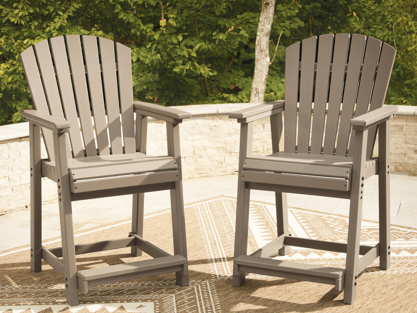 Lakeland Furniture Outlet - Ashley Furniture - Seacliff Beach Outdoor - Barstool (Set of 2) - PCP228-124