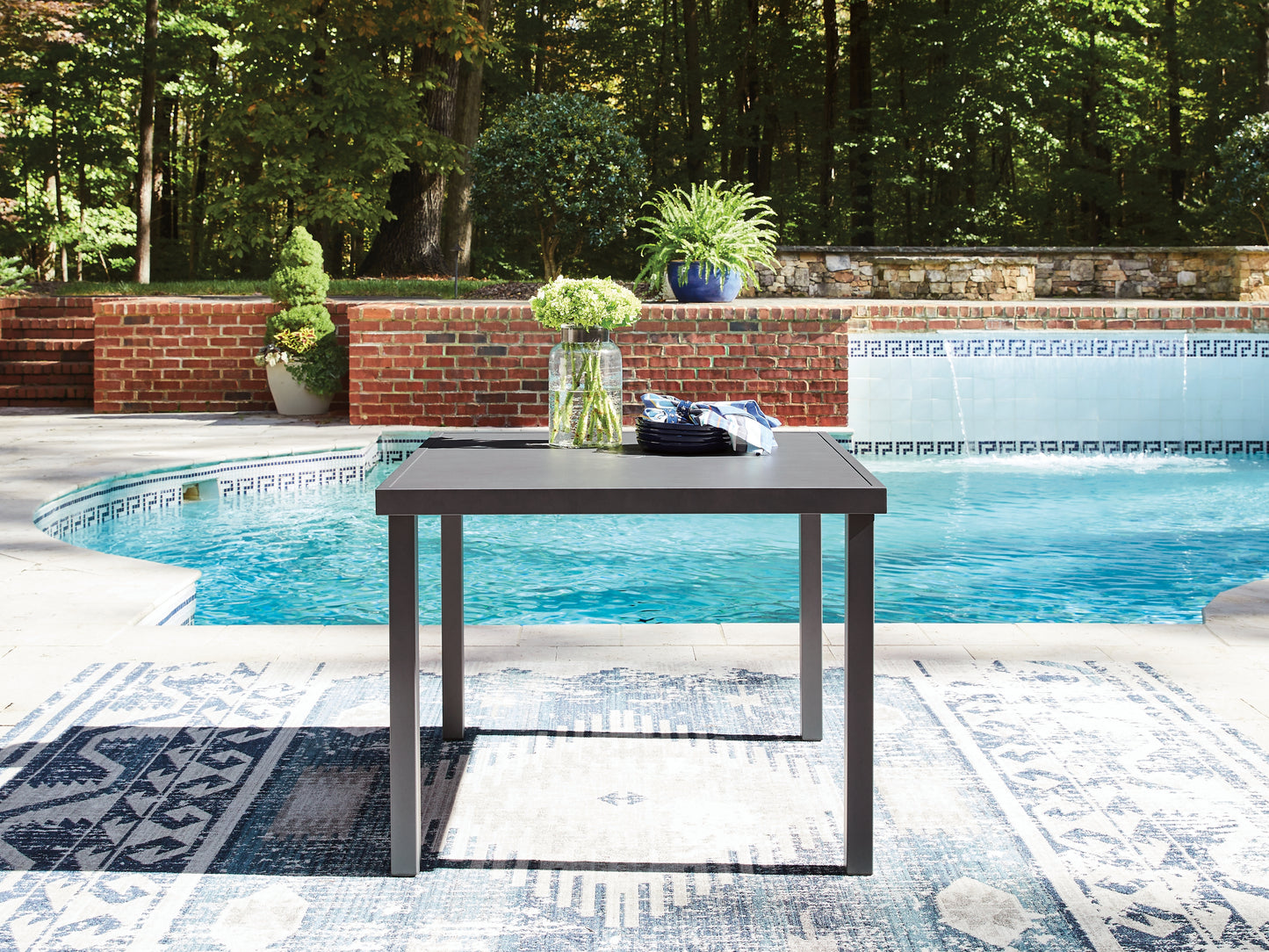 Lakeland Furniture Outlet - Ashley Furniture - Rocky Creek Outdoor - Square Dining Table w/UMB OPT - PCP326-615