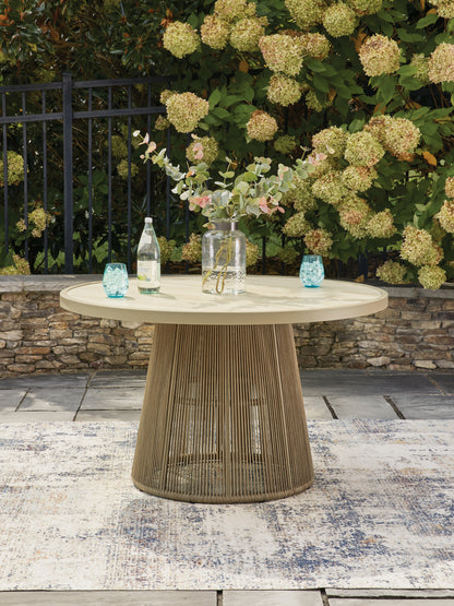 Lakeland Furniture Outlet - Ashley Furniture - Orchard Beach Outdoor - Outdoor Dining Table / Beige - PCP373P2