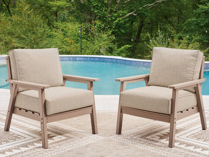 Lakeland Furniture Outlet - Ashley Furniture - Grover Beach Outdoor - Lounge Chair w/Cushion (Set of 2) - PCP422-820