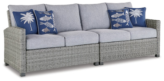 Lakeland Furniture Outlet - Ashley Furniture - Naples Beach Outdoor - RAF/LAF Loveseat w/CUSH (Set of 2) - P439-854