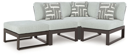 Lakeland Furniture Outlet - Ashley Furniture - Beachloft Outdoor - 4-Piece Outdoor Sectional / Black/Gray - P490P7