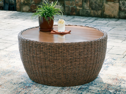 Lakeland Furniture Outlet - Ashley Furniture - Double Point Outdoor - Round Cocktail Table / Beige - PCP503-708