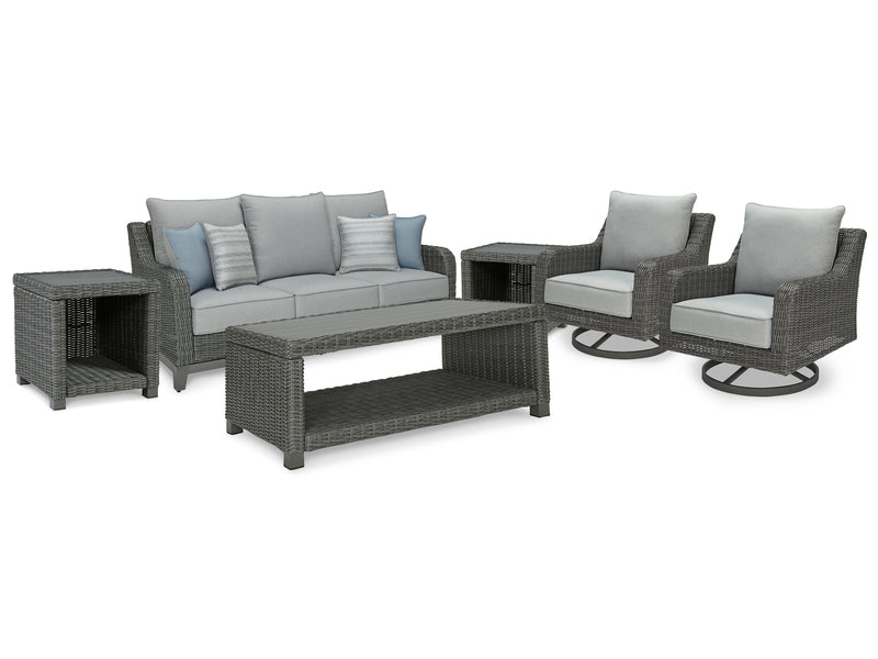 Elite Loveseat, Lounge Chairs and Cocktail Tables