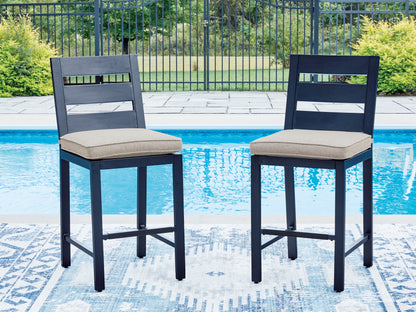 Lakeland Furniture Outlet - Ashley Furniture - East Beach Outdoor - Barstool (Set of 2) / Navy Blue - PCP587-124