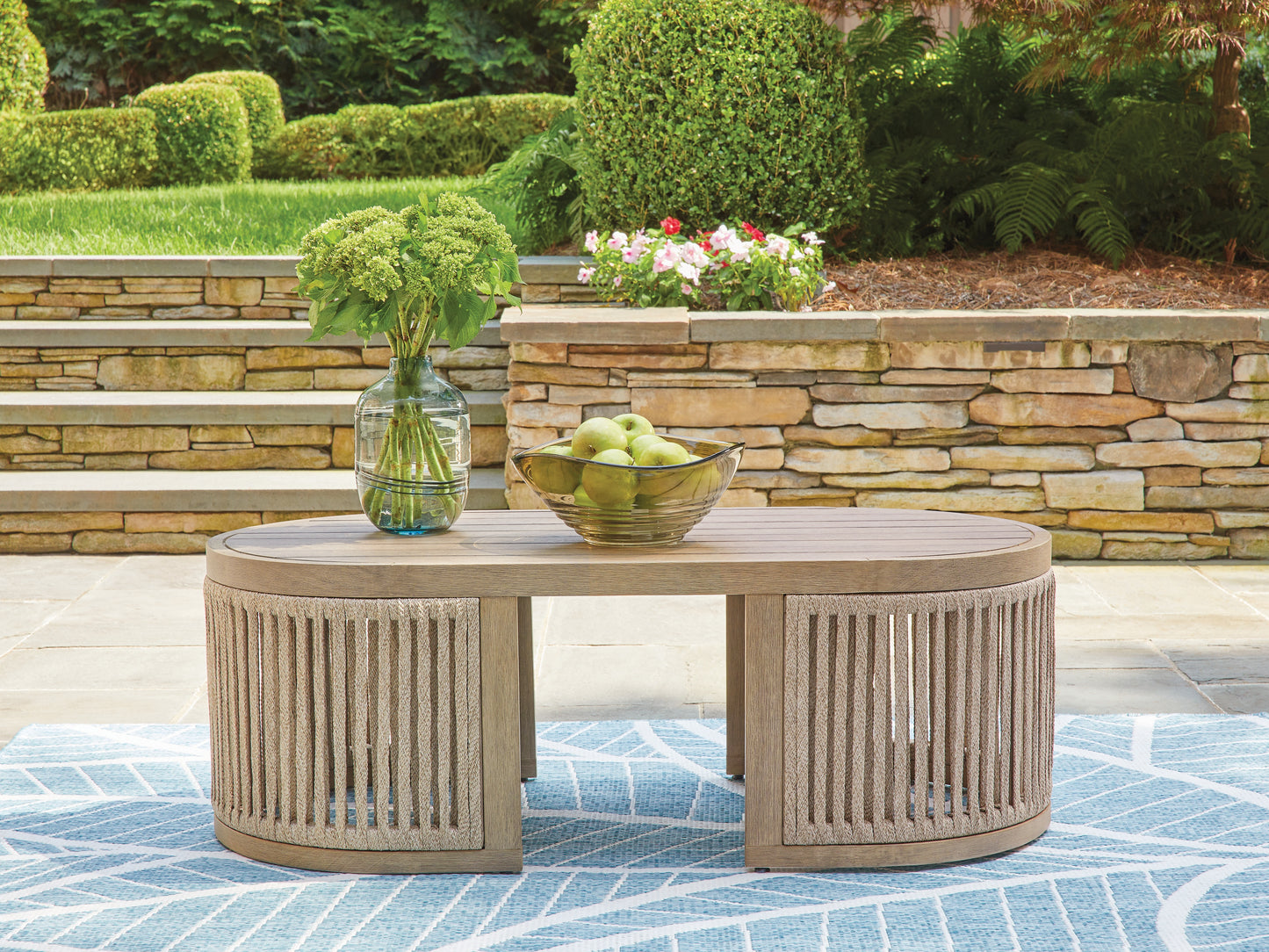 Lakeland Furniture Outlet - Ashley Furniture - Serena Shores Outdoor - Rectangular Cocktail Table / Beige - PCP604-701