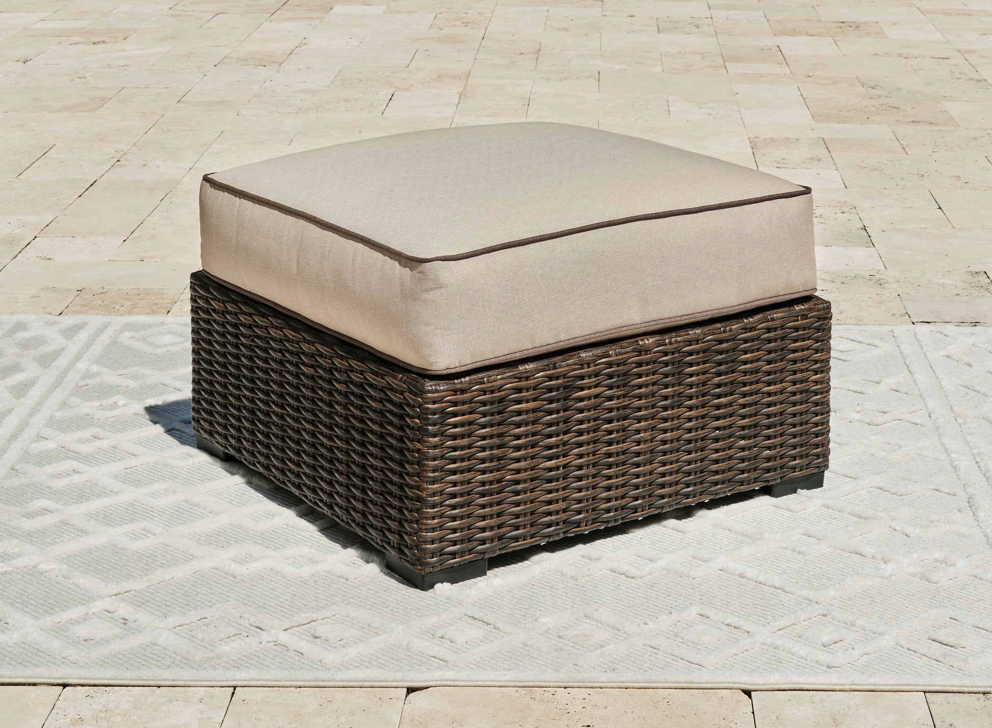 Lakeland Furniture Outlet - Ashley Furniture - Coastline Bay Outdoor - Ottoman with Cushion - P784-814
