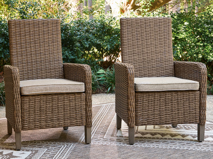Lakeland Furniture Outlet - Ashley Furniture - Laguna Heights Outdoor - Arm Chair With Cushion (Set of 2) / Beige - PCP790-601A