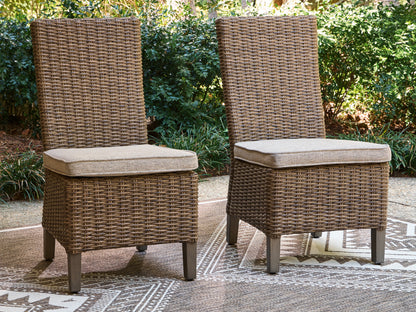 Lakeland Furniture Outlet - Ashley Furniture - Laguna Heights Outdoor - Side Chair with Cushion (Set of 2) / Beige - PCP790-601
