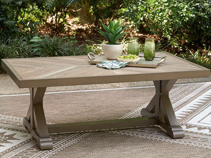 Lakeland Furniture Outlet - Ashley Furniture - Laguna Heights Outdoor - Rectangular Cocktail Table / Beige - PCP790-701