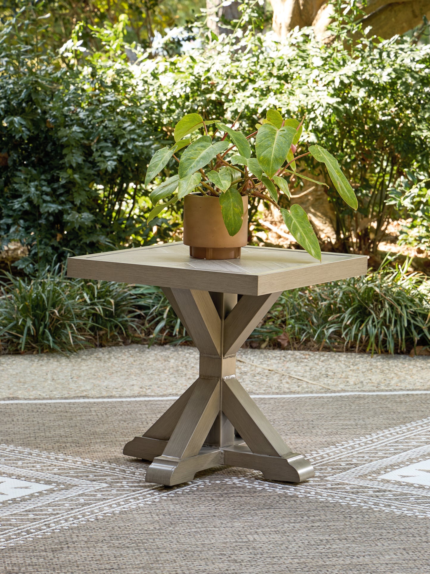 Lakeland Furniture Outlet - Ashley Furniture - Laguna Heights Outdoor - Square End Table / Beige - PCP790-702
