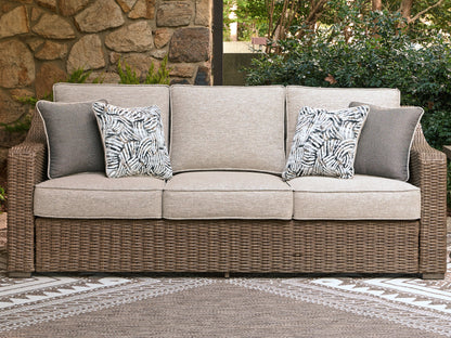 Lakeland Furniture Outlet - Ashley Furniture - Laguna Heights Outdoor - Sofa with Cushion / Beige - PCP790-838