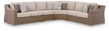 Lakeland Furniture Outlet - Ashley Furniture - Laguna Heights Outdoor - 4-Piece Outdoor Sectional / Beige - PCP790P2