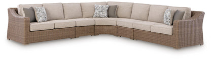 Lakeland Furniture Outlet - Ashley Furniture - Laguna Heights Outdoor - 5-Piece Outdoor Sectional / Beige - PCP790P3