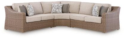 Lakeland Furniture Outlet - Ashley Furniture - Laguna Heights Outdoor - 3-Piece Outdoor Sectional / Beige - PCP790P1