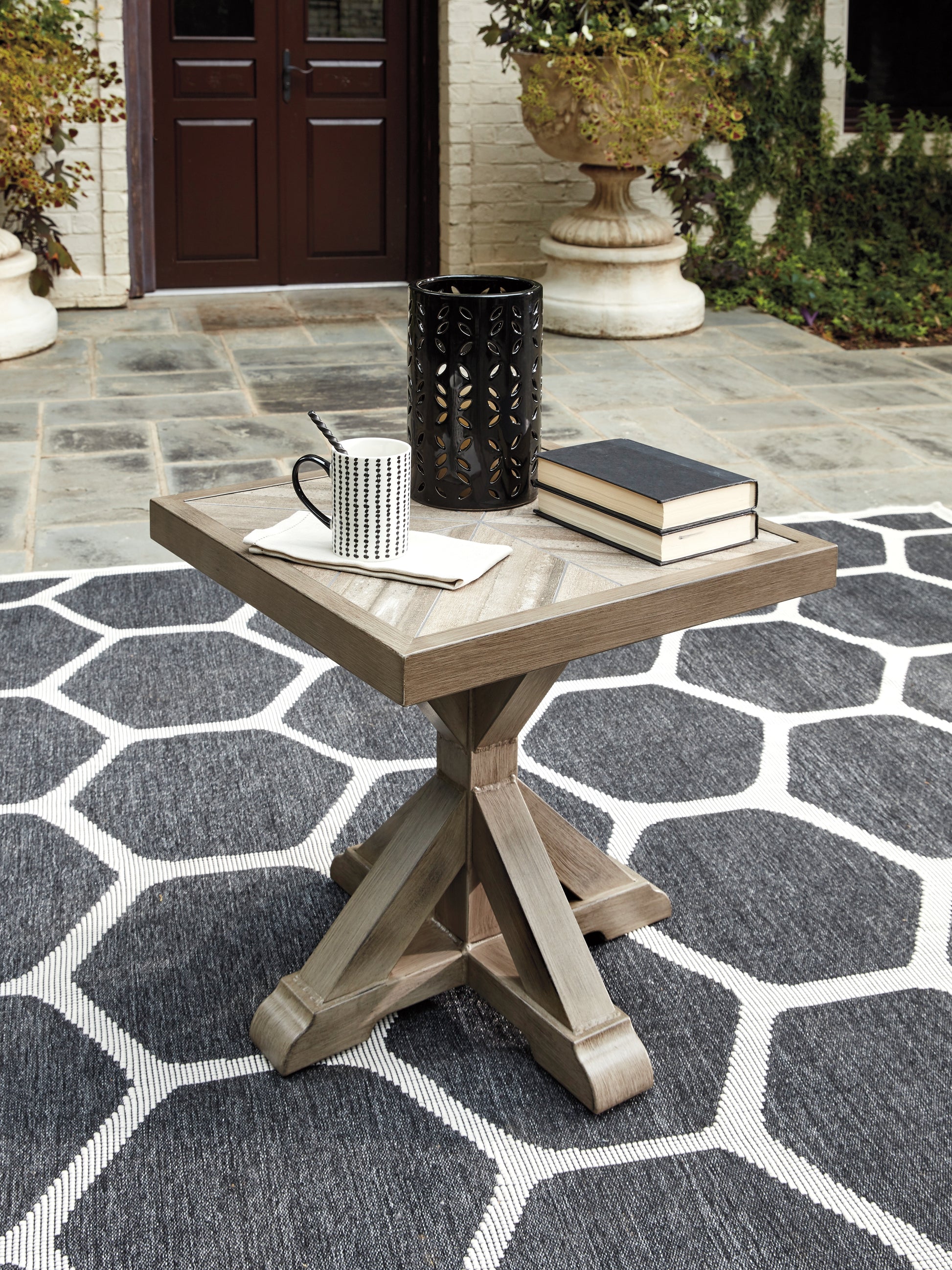 Lakeland Furniture Outlet - Ashley Furniture - Beachcroft Outdoor - Square End Table / Beige - P791-702