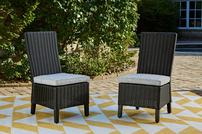 Lakeland Furniture Outlet - Ashley Furniture - Beachcroft Outdoor - Side Chair with Cushion (Set of 2) / Black/Light Gray - P792-601