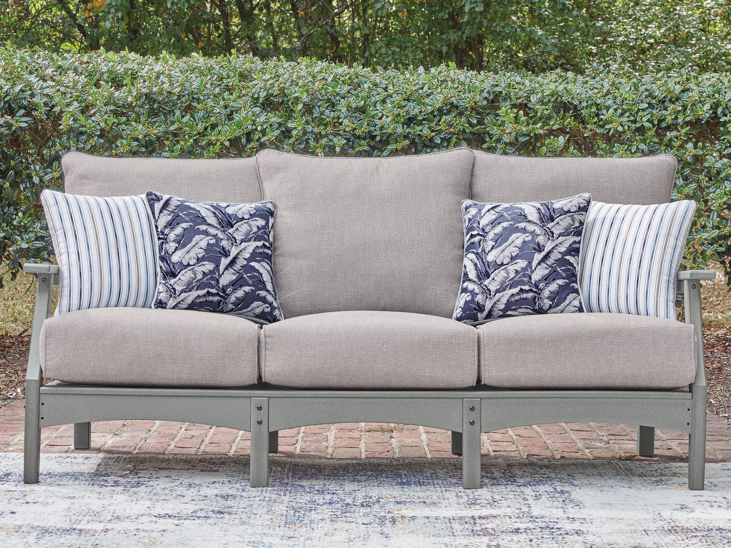 Lakeland Furniture Outlet - Ashley Furniture - Cove Beach Outdoor - Sofa with Cushion / Gray - PCP803-838