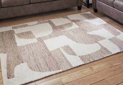 Lakeland Furniture Outlet - Ashley Furniture - Brynnfield Rug - 5' x 7' Rug / Beige/Brown - R406372