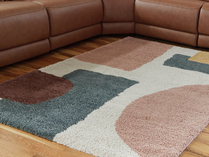 Lakeland Furniture Outlet - Ashley Furniture - Flynnwick Rug - 8' x 10' Rug / Cream/Pink/Gray - R407181