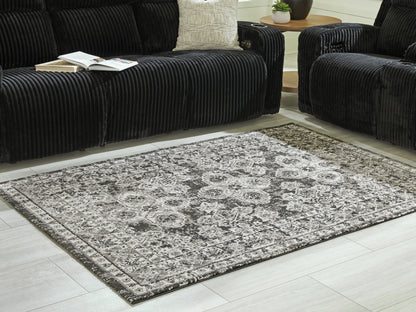 Lakeland Furniture Outlet - Ashley Furniture - Glennisman Rug - Medium Rug / Black/Gray/Ivory - R407272