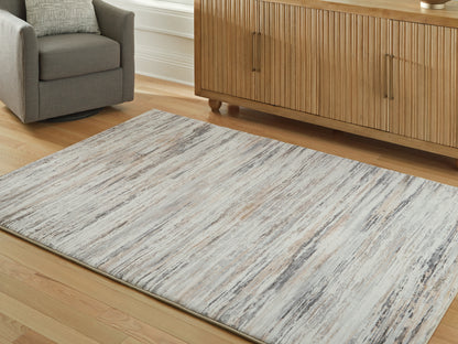 Lakeland Furniture Outlet - Ashley Furniture - Nace Rug - 5' x 7' Memory Foam Area Rug / Gray/Brown/White - R407472
