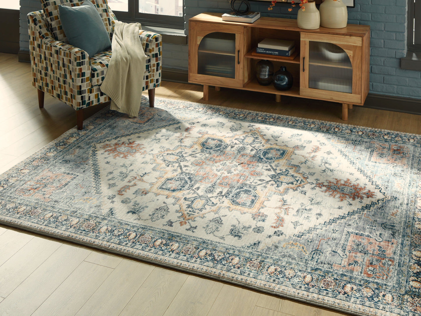Lakeland Furniture Outlet - Ashley Furniture - Wallney Rug - 7'6" X 9'6" Memory Foam Area Rug / Multi - R407491