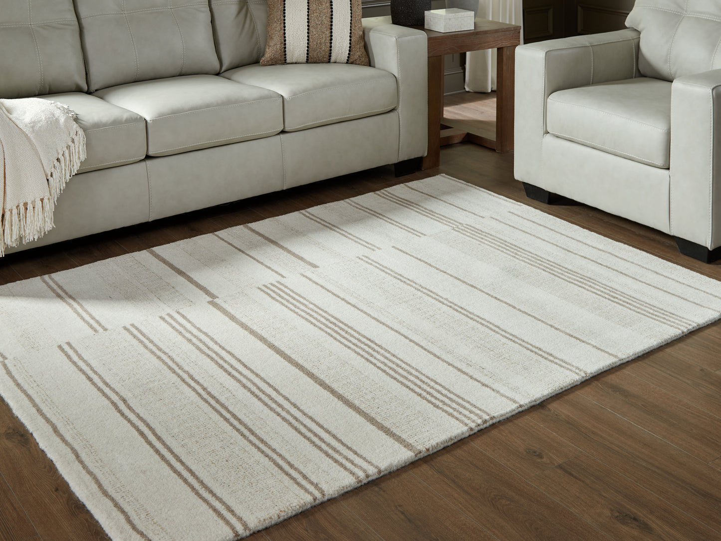 Lakeland Furniture Outlet - Ashley Furniture - Gadence Rug - 5' x 7' Area Rug / Ivory/Tan - R407642