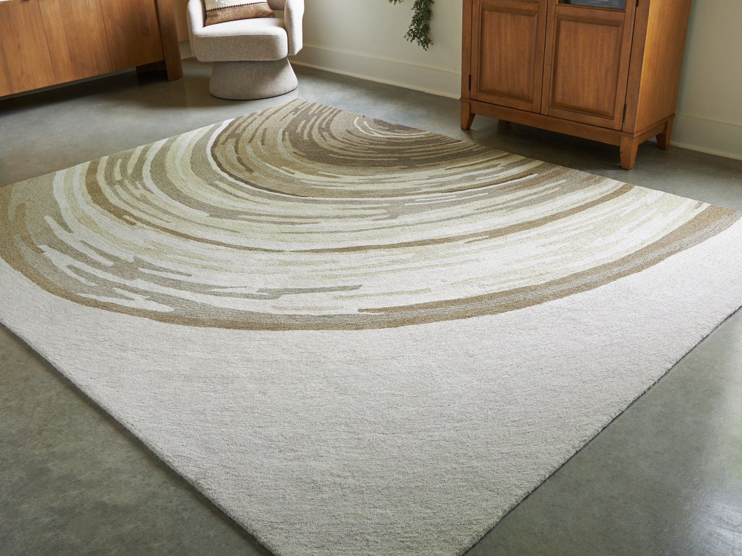 Lakeland Furniture Outlet - Ashley Furniture - Rizwana Rug - 7'6" x 10' Area Rug / Ivory/Brown/Gray - R407761