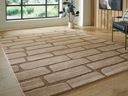 Lakeland Furniture Outlet - Ashley Furniture - Orest Rug - Large Rug / Brown - R407981