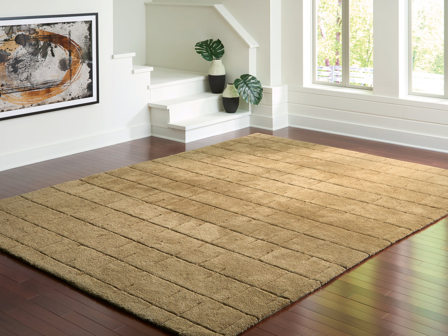 Lakeland Furniture Outlet - Ashley Furniture - Luzmont Rug - Extra Large Rug / Golden Brown - R408370